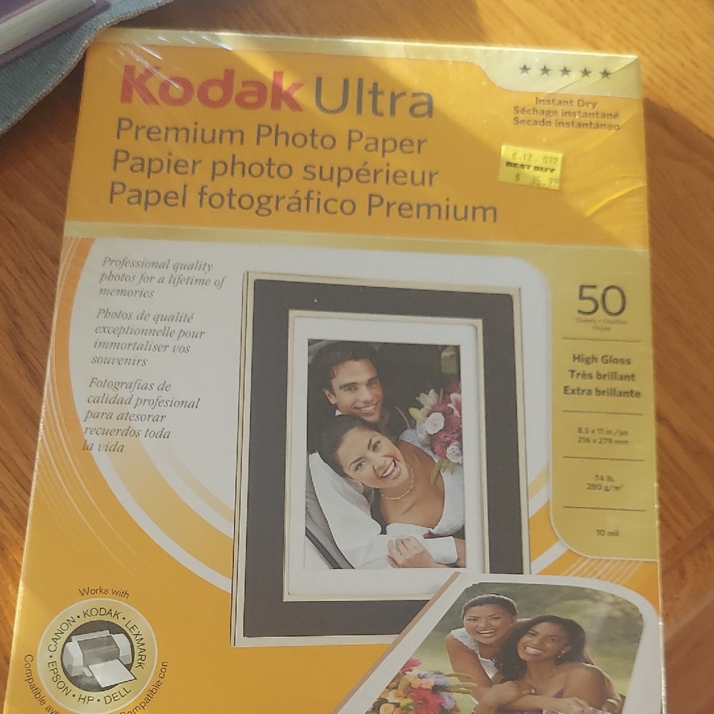 Kodak Ultra Premium Photo Paper in Yellow and White